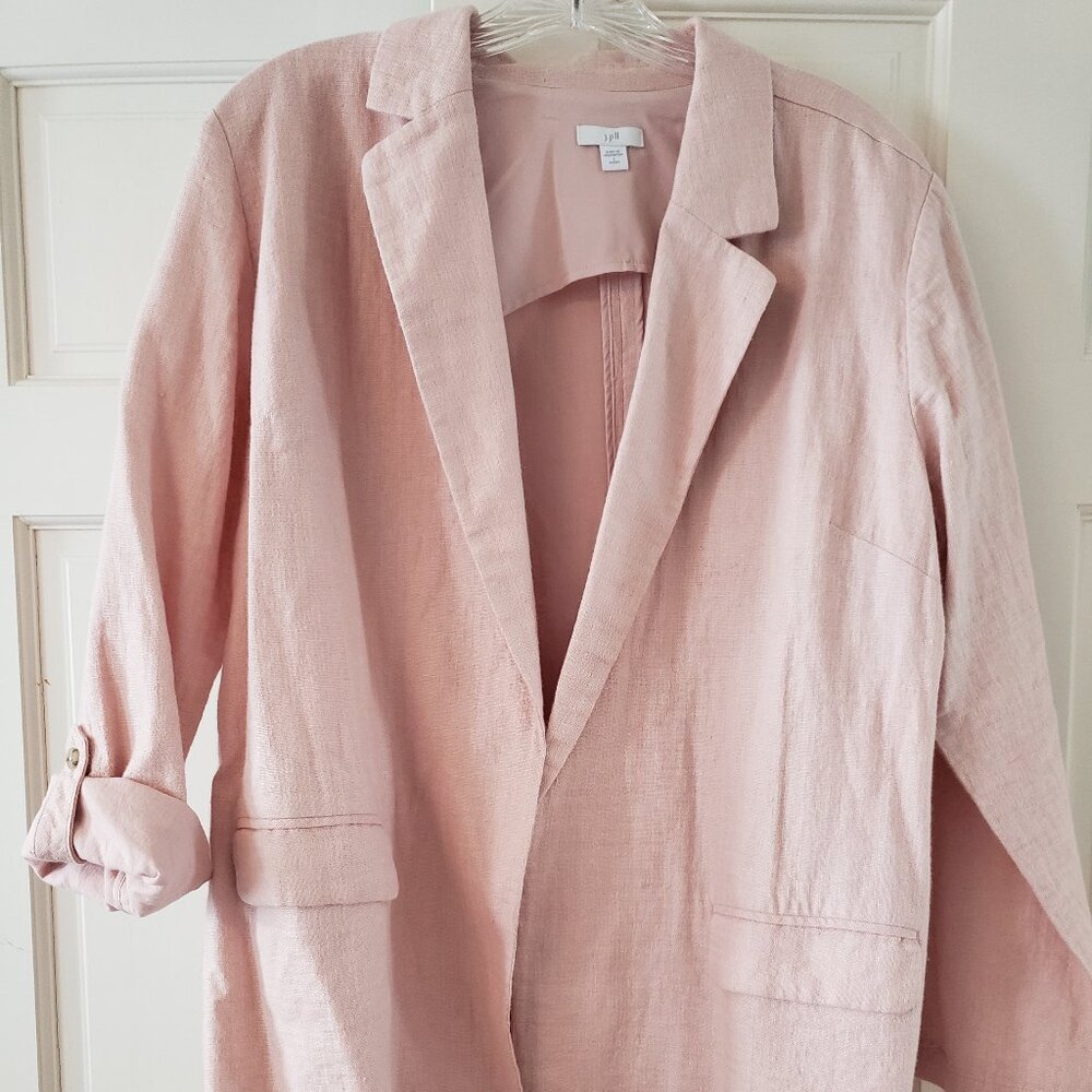 Pink linen jacket